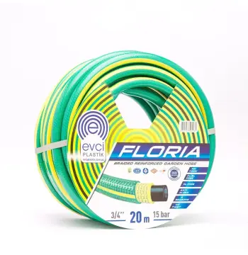 Шланг для поливу Evci Plastik Floria ПВХ Ø 3/4" чотиришаровий, армований, бухта 30 м