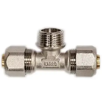 Тройник металлопластиковый KARRO KR0711 20*1/2"*20