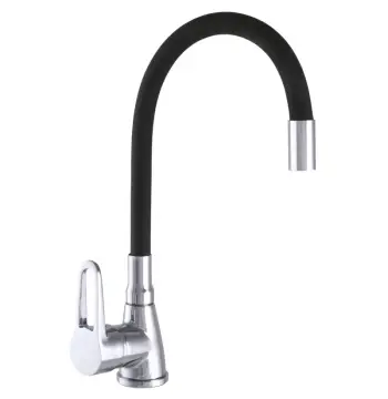 Змішувач для кухні WEZER SOP4-R045-BLACK з гнучким виливом, чорний