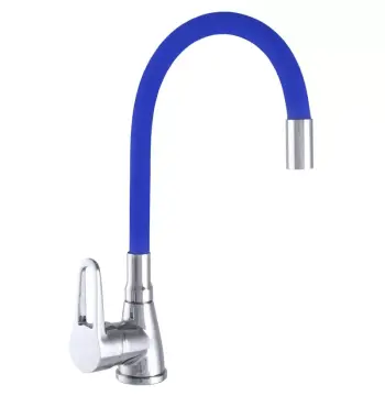 Змішувач для кухні WEZER SOP4-R045-BLUE з гнучким виливом, синій