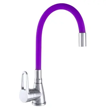Змішувач для кухні WEZER SOP4-R045-PURPLE з гнучким виливом, фіолетовий