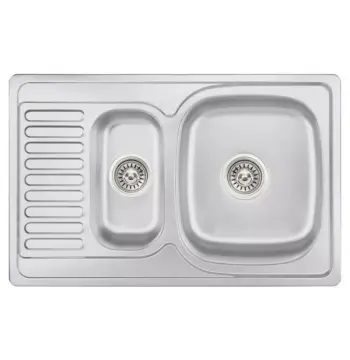 Кухонна мийка WEZER 7850(08) Satin 780x500x180 мм + сифон