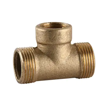 Тройник редукционный 3/4″х1/2″х3/4″НВН латунный усиленный 664Б
