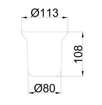 Склянка для йоржика Frap F753, матовий