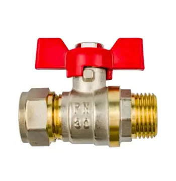 Кран шаровый KARRO 20*3/4" для металлопластиковых труб неразборный