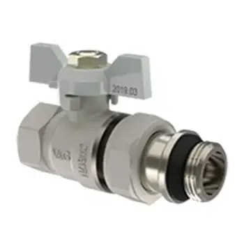 Кран кульовий з американкою V&G Optima 1/2"ВЗ (білий метелик)