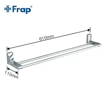 Рушникотримач Frap F1809 з 2-ма накладками, 600 мм, білий/хром
