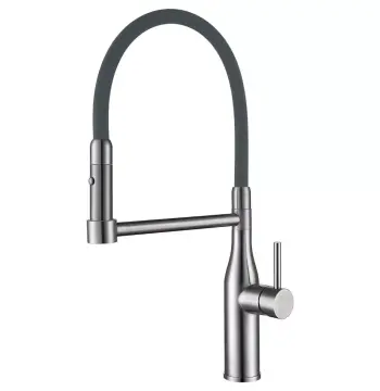 Змішувач для кухні GAPPO G4398-55 з гнучким виливом, 2 режими, сірий
