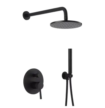 Душова система WEZER EKO17B-01-BLACK, нержавіюча сталь, чорний