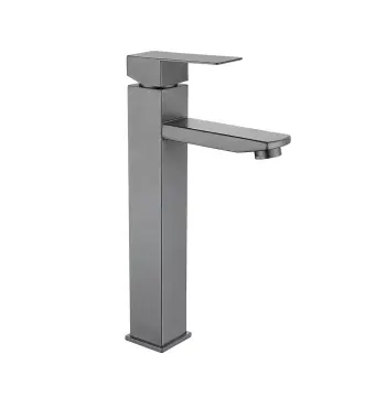 Змішувач для умивальника WEZER PRO11-02-GUNGREY, збройова сталь