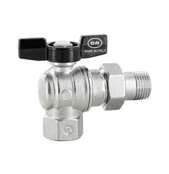 Кран кульовий з напівзгоном Officine Rigamonti Aurea PN35 1/2", кутовий (1120.115)