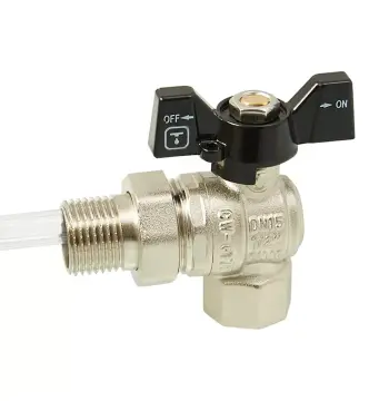 Кран кульовий з напівзгоном ITAL PN40 1/2", кутовий, нікель