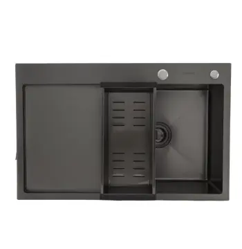 Кухонна мийка GAPPO GS7850-6R накладна 780x500 мм, поверхня PVD, чаша права