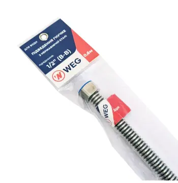 Шланг для води WEG Ø 1/2" 0.4 м ВВ (W-49)