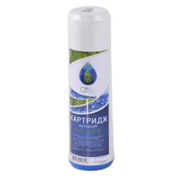 Картридж вугільний насыпний з шкарлупи кокосового горіха OZON Bio+, GAC-10RW у пл.корпусі