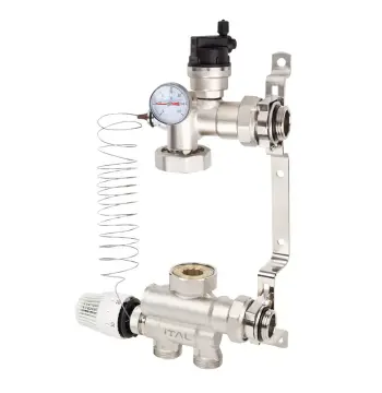 Насосно-змішувальний вузол для теплої підлоги ITAL MS1-C 1" x 1", нижне підключення