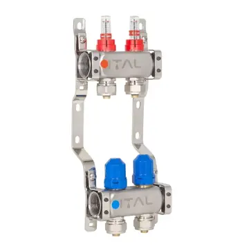 Колекторний блок із витратомірами ITAL HC1-02 x 3/4"Ek, нержавіюча сталь