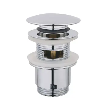 WHR-101Y донний клапан 1 1/4 CHROME WEZER з переливом, сплав (блістер)