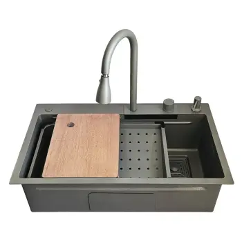 ID 7545-GC мийка PROFI 750x450x215мм,(3.0/0.8мм),сифон. дозат. 2 кош, дошк, зміщувач PVD Grey