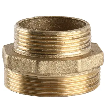 Ниппель редукционный 2″х1 1/2″НН латунный 520Б