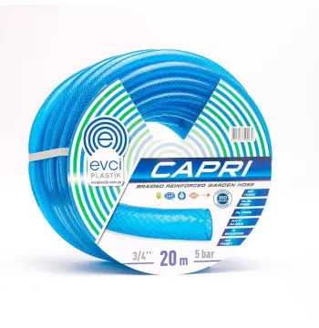 Шланг для поливу Evci Plastik Capri ПВХ Ø 3/4", тришаровий, армований, бухта 30 м