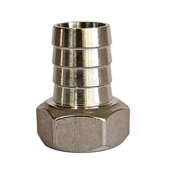 Штуцер 1/2В STA 1047829 из нержавеющей стали никелированный 1/2" ВР 16 мм (1047829)