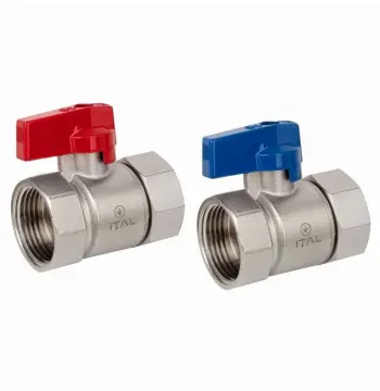 Комплект кранів прямих з НГ 1" ITAL нік. (IT100-H3021)
