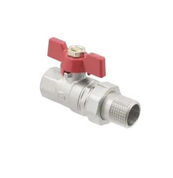 Кран шаровый с американкой Polmark BASE ВЗ 1" бабочка PVC03