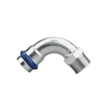 Кутник довгий ASG INOX тип V press steel ЗЗ ф 15х1/2" 90°
