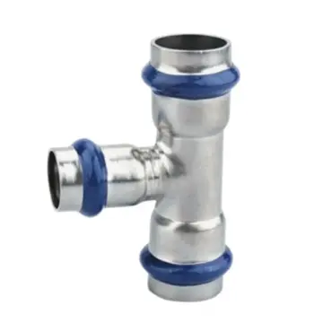 Трійник редукційний ASG INOX тип V press steel ф 22х18 мм