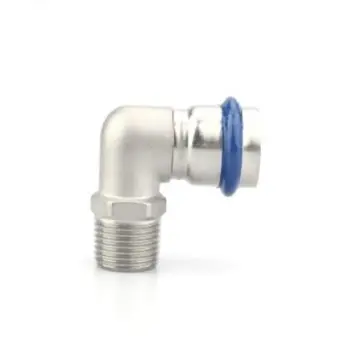 Кутник короткий ASG INOX тип V press steel ЗЗ ф 54х2" 90°