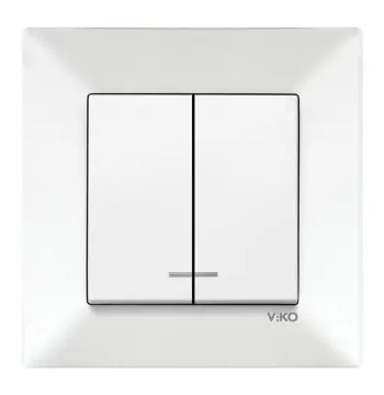 Вимикач VIKO Meridian 2 клавіші 90970050-WH