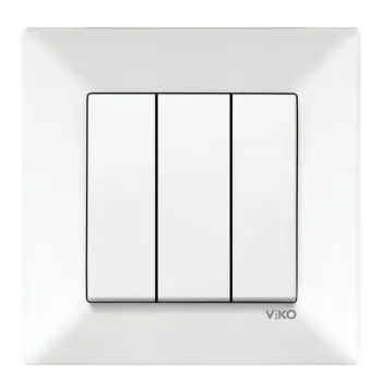 Вимикач VIKO Meridian 3 клавіші 90970068-WH