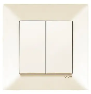 Вимикач VIKO Meridian 2 клавіші 90970202-WH