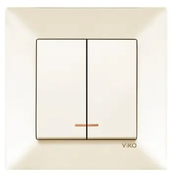 Вимикач VIKO Meridian 2 клавіші 90970250-WH