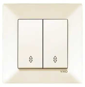 Вимикач VIKO Meridian 2 клавіші 90970217-WH