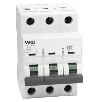 Автоматичний вимикач VIKO 3 полюса 10А С 4,5 230/400V