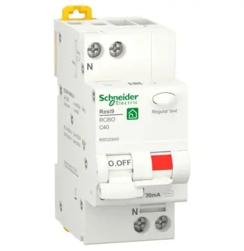 Диференційний автомат 1P+N, 40A, RESI9, C, 30mA, АC, 6kA, Schneider (R9D25640)