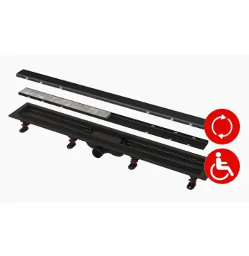 Трап лінійний Alcaplast 750 мм APZ19BLACK-750 DOUBLE