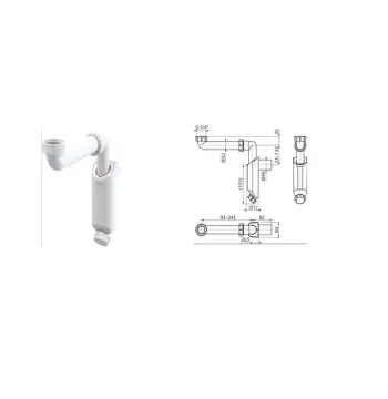 Сифон для умивальника Alcaplast НГ 5/4" ф 40мм A43S-DN40