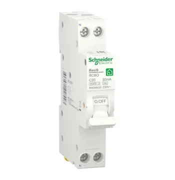 Диференційний автомат 1P+N, 20А, 1P, RESI9, C, 30мA, тип А, 6кA (R9D88620)