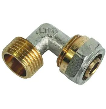 Коліно нерозбірне металопластиковое ЭКО ЗЗ 16x1/2"