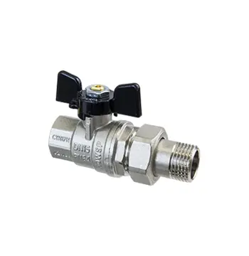 Кран шаровый с американкой Bugatti Oregon PN64 ВЗ 1/2" бабочка