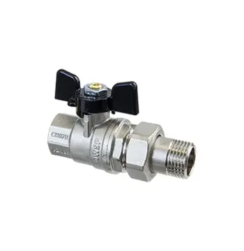 Кран шаровый с американкой Bugatti Oregon PN40 ВЗ 3/4" бабочка