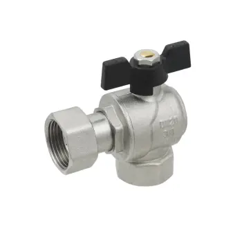 Кран угловой с накидной гайкой Raftec PN40 ВВ 3/4" бабочка DRBZ2