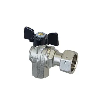 Кран кутовий з накидною гайкою Bugatti PN40 ВВ 3/4"x1/2" під пломбу метелик