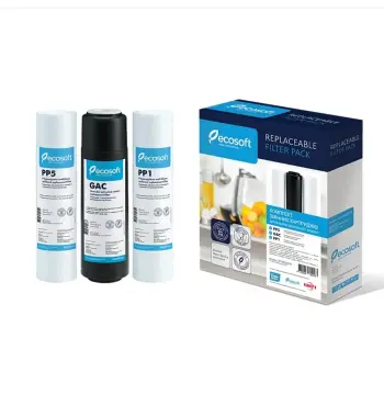Комплект картриджів Ecosoft 1-2-3 для фільтра зворотного осмосу