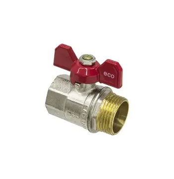 Кран шаровой ЭКО PN20 ЗВ 1" EKB-31 бабочка