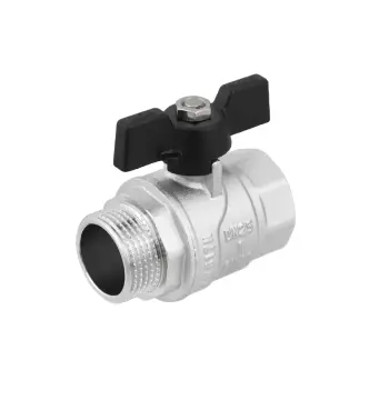 Кран кульовий Raftec BLACK PN40 ЗВ 1" метелик DRB31
