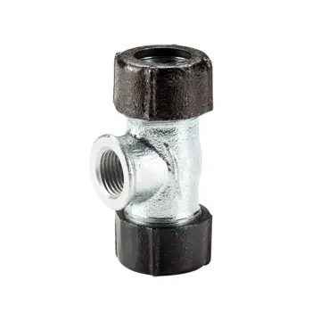 GEBO QUICK QT зажимной тройник с резьбой DN20 24.6-27.3мм x3/4" x24.6-27.3мм